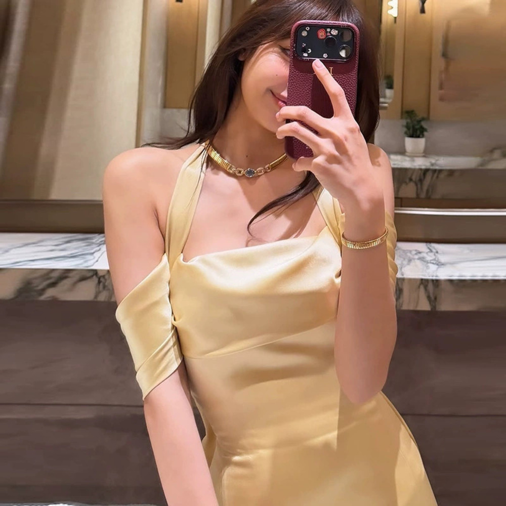 Zara Summer Halter Off Shoulder Maxi Bodycon Dress